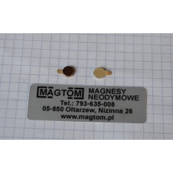 Magnes neodymowy z klejem MWK 6x1 N lub S [N38]