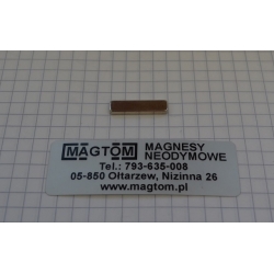Magnes neodymowy płytkowy MPŁ 20x5x2 [N38]