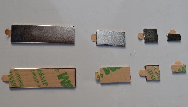 Magnesy neodymowe płytkowe z klejem 3M samoprzylepne