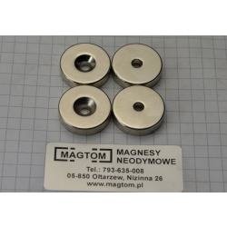 Okrągły magnes neodymowy pod wkręt MP 20-8/4,2x5 [N38]