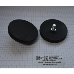 Uchwyt Magnetyczny UMGZ 66x8.5x15 M8 mm w obudowie gumowej gwint zewnetrzny