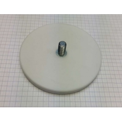 Uchwyt Magnetyczny UMGZ 88x8,5x23,5 M8 mm w obudowie gumowej gwint zewnętrzny BIAŁY