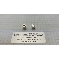 Uchwyt magnetyczny UM 6x6 z magnesem neodymowym gwint wewnętrzny [M3/N38]