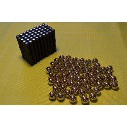 Klocki magnetyczne 90 pałeczek i 60 kulek w sumie 150 elementów CZARNE