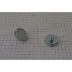 Uchwyt magnetyczny C-20L 5mm z magnesem neodymowym Ocynk 12mm [M5/ N 38]