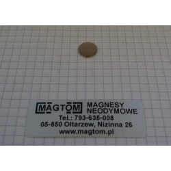 Magnes neodymowy MW 12x1 [N38]