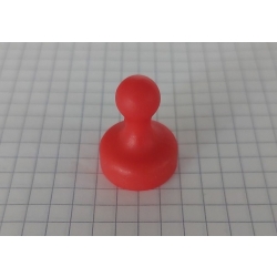 Magnes do tablicy z rączką plastikową czerwony UMT 19x25