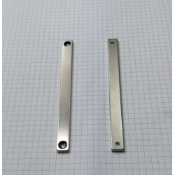 Magnes neodymowy płytkowy pod wkręt MPŁW 120x10,3x3,3 [N38] stożek 7,5 mm do 3,5  mm N