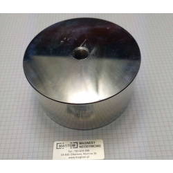 Uchwyt magnetyczny UM 111x55 z magnesem neodymowym 100x30 gwint wewnętrzny [M16/N38]