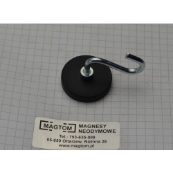 Uchwyt Magnetyczny UMGH 31x6 mm w obudowie gumowej z haczykiem M4