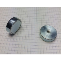 Uchwyt magnetyczny UM 29x10 ZN z magnesem neodymowym gwint wewnętrzny [M5/N38]