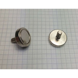 Uchwyt magnetyczny C-20L 5mm z magnesem neodymowym NIKIEL 13mm [M5/ N 38]