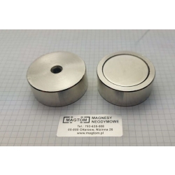 Uchwyt magnetyczny UM 50x20 z magnesem neodymowym gwint wewnętrzny [M8/N38]