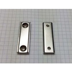 Magnes neodymowy UM MPŁ 40x13,5x5 [N38] stożek 6 mm do 3,5 mm