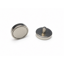 Uchwyt magnetyczny C20L 5mm z magnesem neodymowym Nikiel 12mm [M5/ N38]