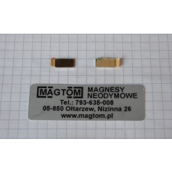 Magnes neodymowy z klejem MPŁK 10x5x1 N lub S [N38]