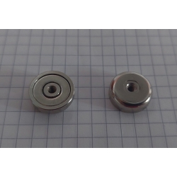 UM H16x5 Uchwyt magnetyczny neodymowy w obudowie z gwintem przelotowym wewnętrznym M3 / N38