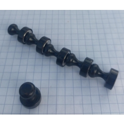 Magnes do tablicy na lodówkę pionek metalowy UM 12x16 czarny